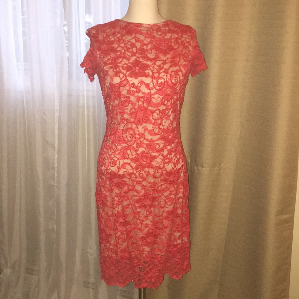 Alexia Admor Coral Lace Dress